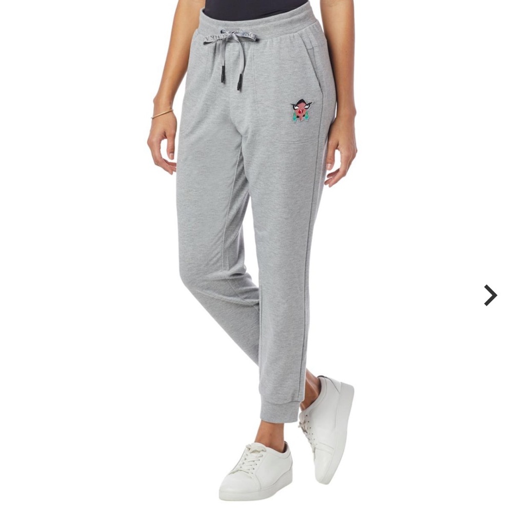 Badgley Mischka NWT Heather Gray French Terry Jogger Pant with Pockets- Size-3X
